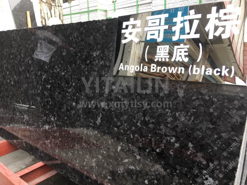黑底安哥拉棕现货,需要的联系 #安哥拉棕 -石材供应 -石猫石材网